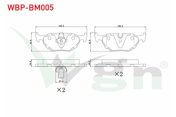 Fren Disk Balata Arka WGN WBP-BM005