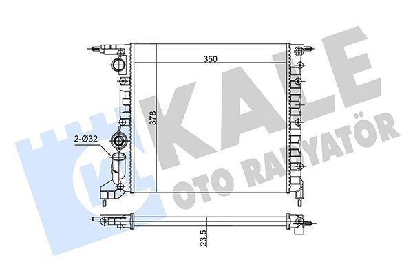 Su Radyatörü  Renault Clio I Faz III (04.1996->)  KALE 146700