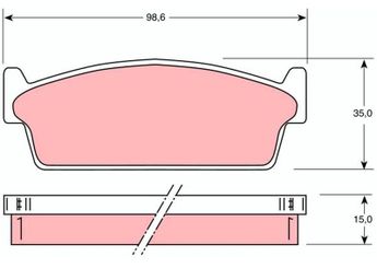 Fren Disk Balata Arka TRW GDB1021  4406044F85 4406055F85 44060-44F85 44060-55F85