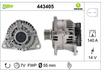 Alternatör  VALEO 443405  ME230743 WA12038 931927 5261561402 MK667725