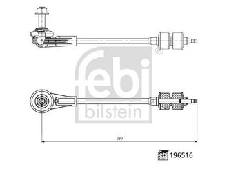 Viraj Demir Askı Rotu Arka Sağ veya Sol FEBI BILSTEIN 196516  2200512 2346598 JX615C486BEA 2 200 512 2 346 598 JX61-5C486-BEA JX615C486BEB JX61-5C486-BEB