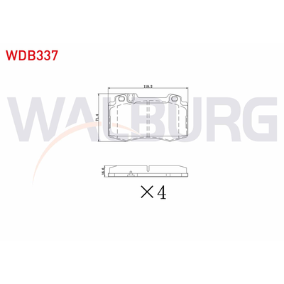 Fren Disk Balata Ön WALBURG WDB337