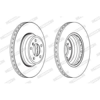 Fren Disk Ayna Ön Sağ ve Sol BMW 5 Serisi Touring (E61)(2004->)  FERODO DDF1701C-1