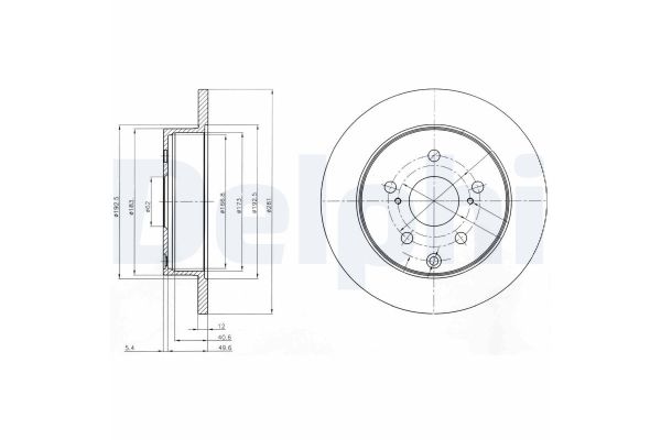 Fren Disk Ayna Arka Sağ ve Sol Toyota RAV4 (A3)(2005->)  DELPHI BG4115