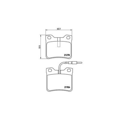 Fren Disk Balata Arka Peugeot 605 (08.1989->)  MAGNETI MARELLI 363700450030