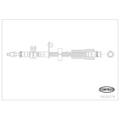 Fren Hortumu Ön Sağ veya Sol Peugeot 807 (09.2002->)  CAVO C900 988A