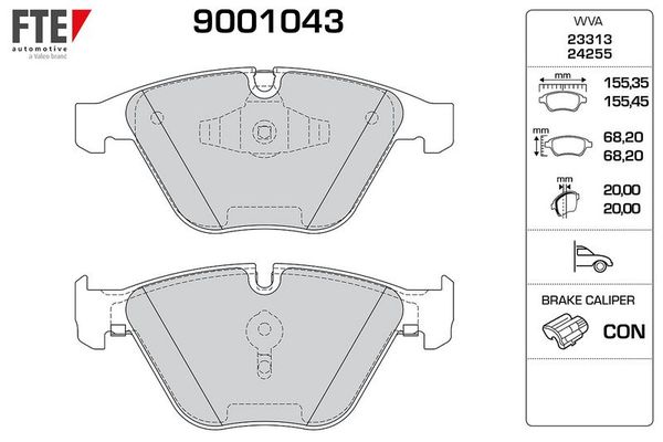 Fren Disk Balata Ön BMW 3 Serisi Coupe (E92)(2006->)  FTE 9001043