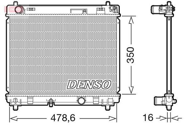 Su Radyatörü  Toyota Yaris (KSP9/SCP9/NLP9)(2006->)  DENSO DRM50104