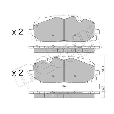 Fren Disk Balata Ön Audi A4 Allroad Quattro (8WH)(03.2016->)  METELLI 22-1128-0