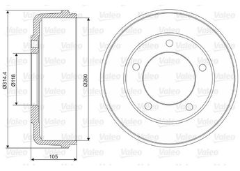 Kampana Arka Sağ veya Sol VALEO 237048  1315740 7S611113AA 4078769 4446218 YC1W1126DD YC1W-1126-DD