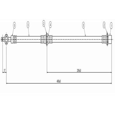 Fren Hortumu Ön Sağ veya Sol Toyota Celica Liftback (T16)(1986->)  CAVO C800 207A