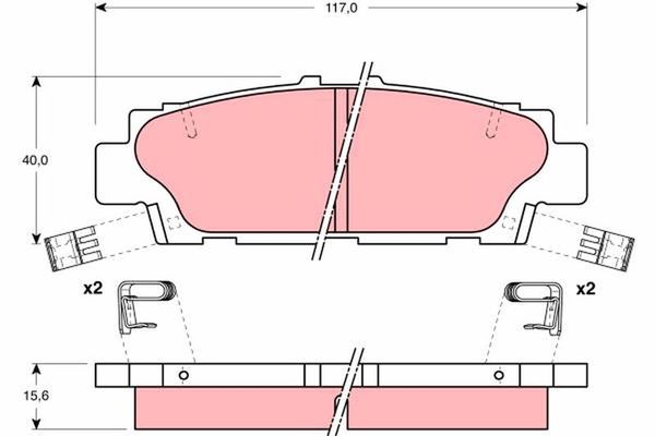 Fren Disk Balata Ön Lexus LS 400 (UCF10)(1990->)  TRW GDB1257