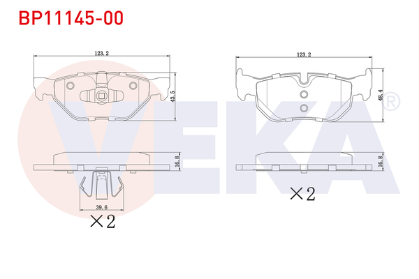 Fren Disk Balata Arka BMW 3 Serisi Sedan (F30N)(09.2015->)  VEKA BP11145-00
