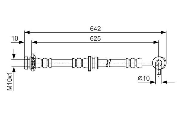 Fren Hortumu Ön Sağ veya Sol Nissan X-Trail (T31)(03.2007->)  BOSCH 1 987 481 572
