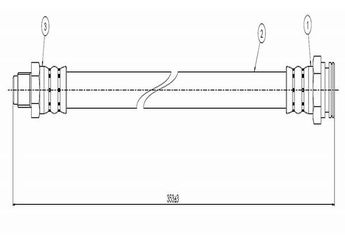 Fren Hortumu Ön Sağ veya Sol CAVO C800 015A  75422063 75492063 75494063 96102107