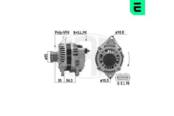 Alternatör  Mitsubishi Outlander (CW0)(2010->)  ERA 209640A