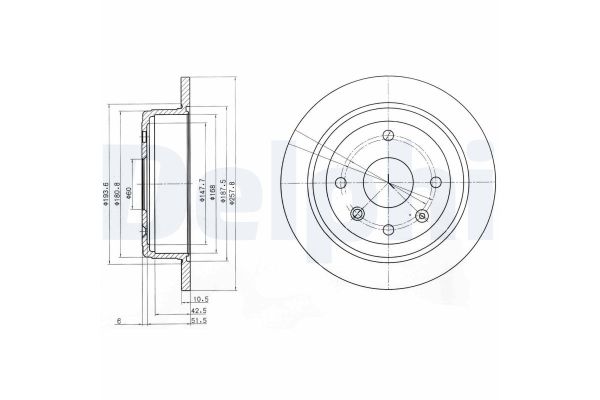 Fren Disk Ayna Arka Sağ ve Sol Daewoo Nubira Limousine (2003->)  DELPHI BG4091