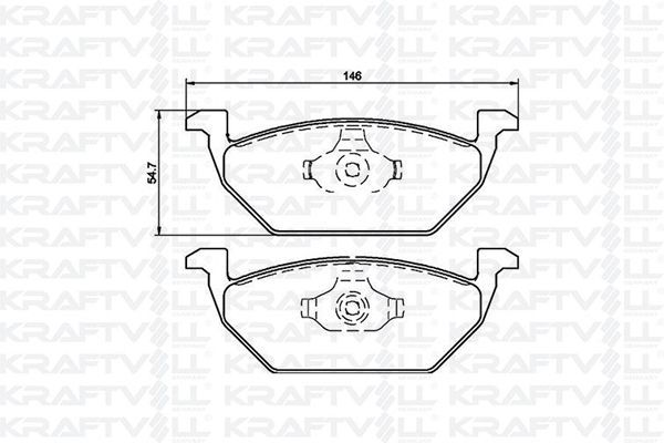 Fren Disk Balata Ön Volkswagen Golf IV (1J1)(10.1997->2004)  KRAFTVOLL 07010014