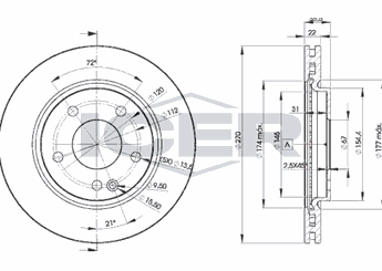 Fren Disk Ayna Ön Sağ ve Sol FERODO DDF1363  4144210012 A4144210012 A414421001264 414 421 00 12