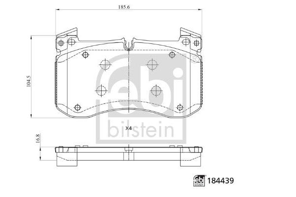 Fren Disk Balata Ön Mercedes GLE -Serisi (BM167)(10.2018->)  FEBI BILSTEIN 184439