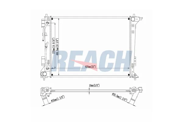 Su Radyatörü  Kia Sportage (QL)(2016->)  VEKA 16-3253