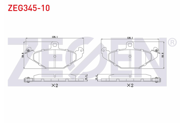Fren Disk Balata Arka Renault Espace /Grand Espace (JE0)(12.1996->)  ZEGEN ZEG345-10