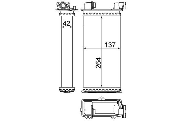 Kalorifer Radyatörü  BMW 3 Serisi Sedan/Coupe (E30)(1982->)  MAHLE AH 94 000S