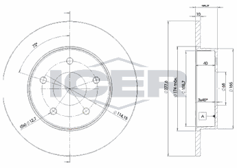 Fren Disk Ayna Arka Sağ ve Sol OPTIMAL BS-8116  432064U101 43206-4U101 432064U103 43206-4U103