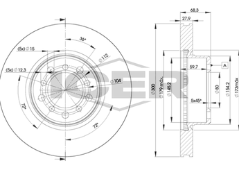 Fren Disk Ayna Ön Sağ ve Sol BRAXIS AE0917  1264210412 A1264210412 A1264210512 1264210512 A126 421 04 12 A126 421 05 12 126 421 04 12 126 421 05 12
