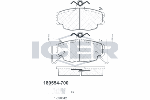 Fren Disk Balata Ön Renault R 5 (R12)(1972->)  VALEO 598775