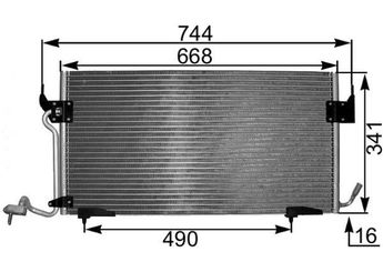 Klima Radyatörü  MAHLE AC 342 000S  9636476580 6455W4 6455Y2 96364765 96.364.765