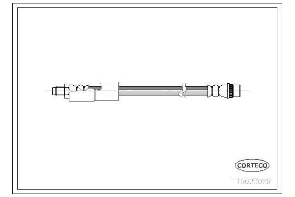 Fren Hortumu Ön Sağ veya Sol Renault Espace (J63)(01.1991->)  CORTECO 19020029
