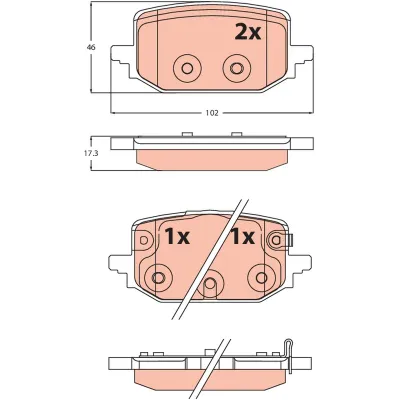 Fren Disk Balata Arka Nissan Qashqai (J12)(03.2021->)  MGA 56603