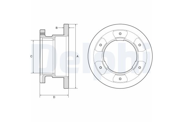 Fren Disk Ayna Arka Sağ ve Sol Iveco Daily Şasi (Kasasız)(1999->)  DELPHI BG9201