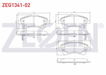 Fren Disk Balata Ön ZEGEN ZEG1341-02   44650F010 446502190 446502280 0446502280 04465 02190 04465 02280 04465 0F010 446502170 04465-02170 04465-02190 04465-02280 04465-0F010 4465YZZEE 04465-YZZEE 44650F011 04465-0F011 44650F012 04465-0F012