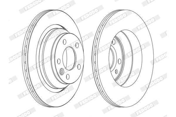 Fren Disk Ayna Arka Sağ ve Sol Volkswagen Touareg (7LA)(11.2002->2006)  FERODO DDF1698C