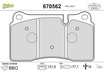 Fren Disk Balata Ön VALEO 670562  SFP500070 7G432D007AA LR148353 SFP500045
