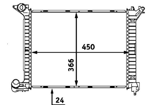 Su Radyatörü  BMW X3 Serisi (E83)(09.2003->)  MAHLE CR 532 000P