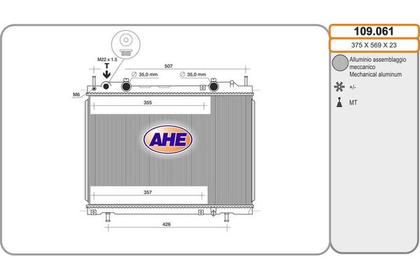 Su Radyatörü  Fiat Multipla (186)(01.1999->)  ORİS BOP580026