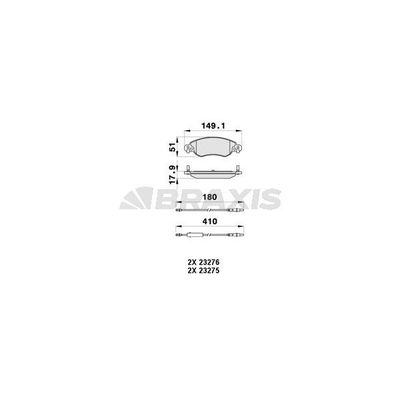 Fren Disk Balata Ön Citroen C5 5 Kapı (10.2004->)  BRAXIS AB0394