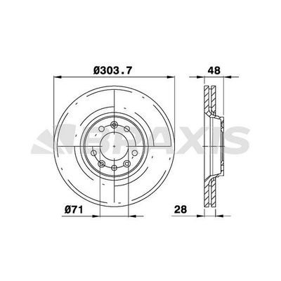Fren Disk Ayna Ön Sağ ve Sol Citroen Jumpy (01.2007->)  BRAXIS AD0122