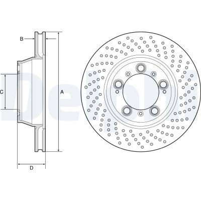 Fren Disk Ayna Arka Sağ ve Sol Porsche 911 (Typ 991)(2011->)  DELPHI BG9226C