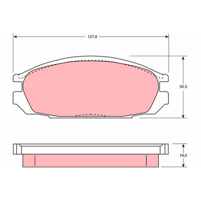 Fren Disk Balata Arka Nissan Patrol GR (Y60)(09.1988->)  TRW GDB745
