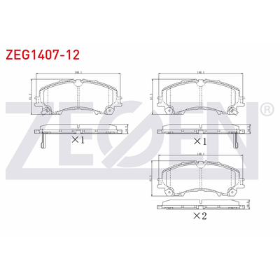 Fren Disk Balata Ön Renault Koleos II (05.2017->)  ZEGEN ZEG1407-12