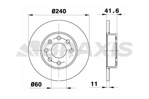 Fren Disk Ayna Ön Sağ ve Sol BRAXIS AE0048