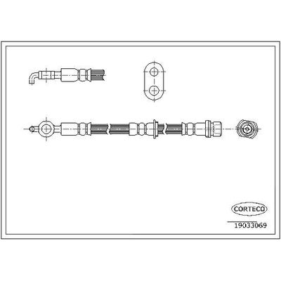 Fren Hortumu Arka Sağ veya Sol Toyota Celica (T20)(1994->)  CORTECO 19033069