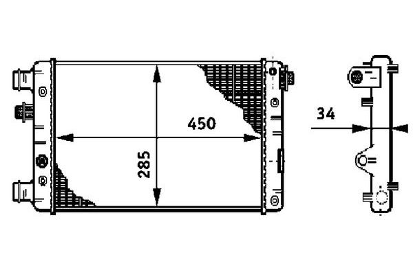 Su Radyatörü  Fiat Seicento (187)(1998->)  MAHLE CR 632 000S