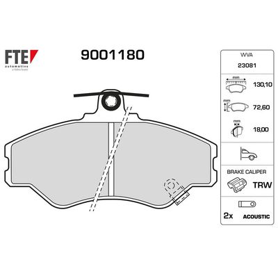 Fren Disk Balata Ön FTE 9001180