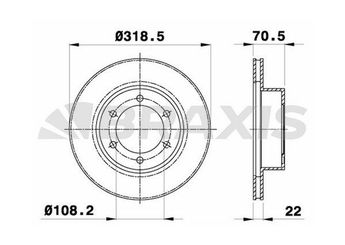 Fren Disk Ayna Ön Sağ ve Sol BRAXIS AD1003  DF4115 4351235210
