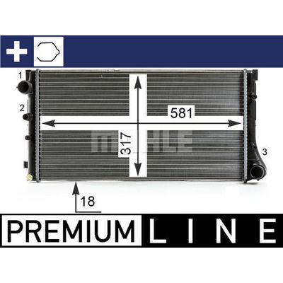 Su Radyatörü  Fiat Panda (169)(09.2003->)  MAHLE CR 11 000P